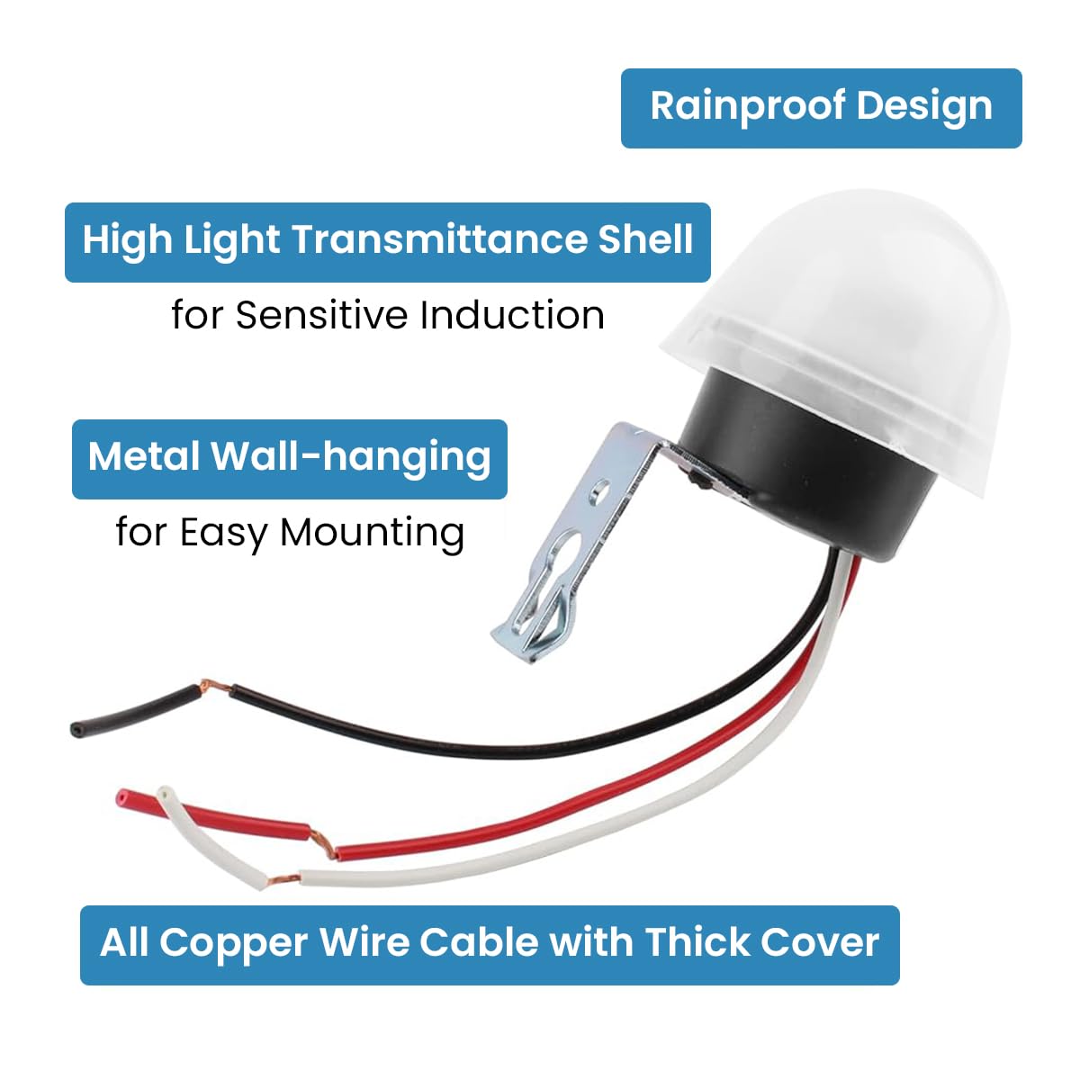 HASTHIP® Auto On/Off Photoresistor Dusk to Dawn LED Bulb