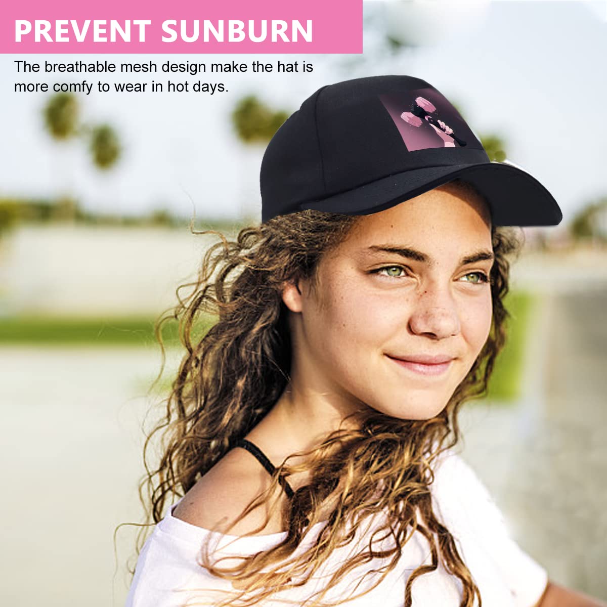 PALAY Baseball Cap for BLACKPINK Fans featuring Breathable Mesh and Adjustable Fit | 22–23.6 in