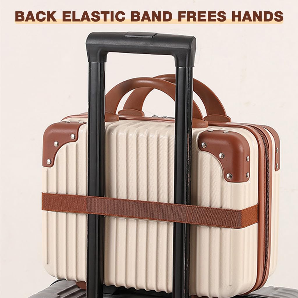 MAYCREATE Makeup Bag for Travel with 30x22x15cm Hard Shell Waterproof Zip-Up Case | 14 Inch Carry-On