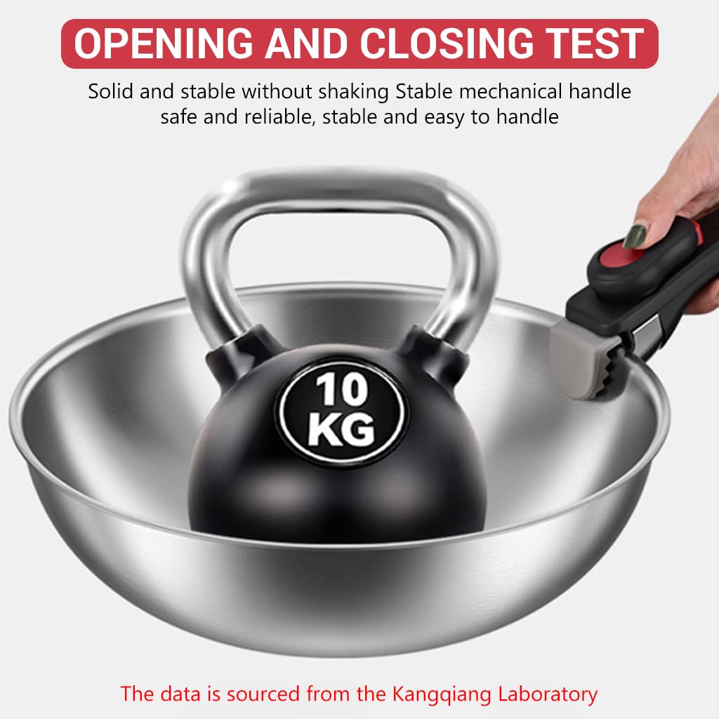 HASTHIP Detachable Handle for ROYDX Cookware Sets featuring Removable Grip | Stainless Steel