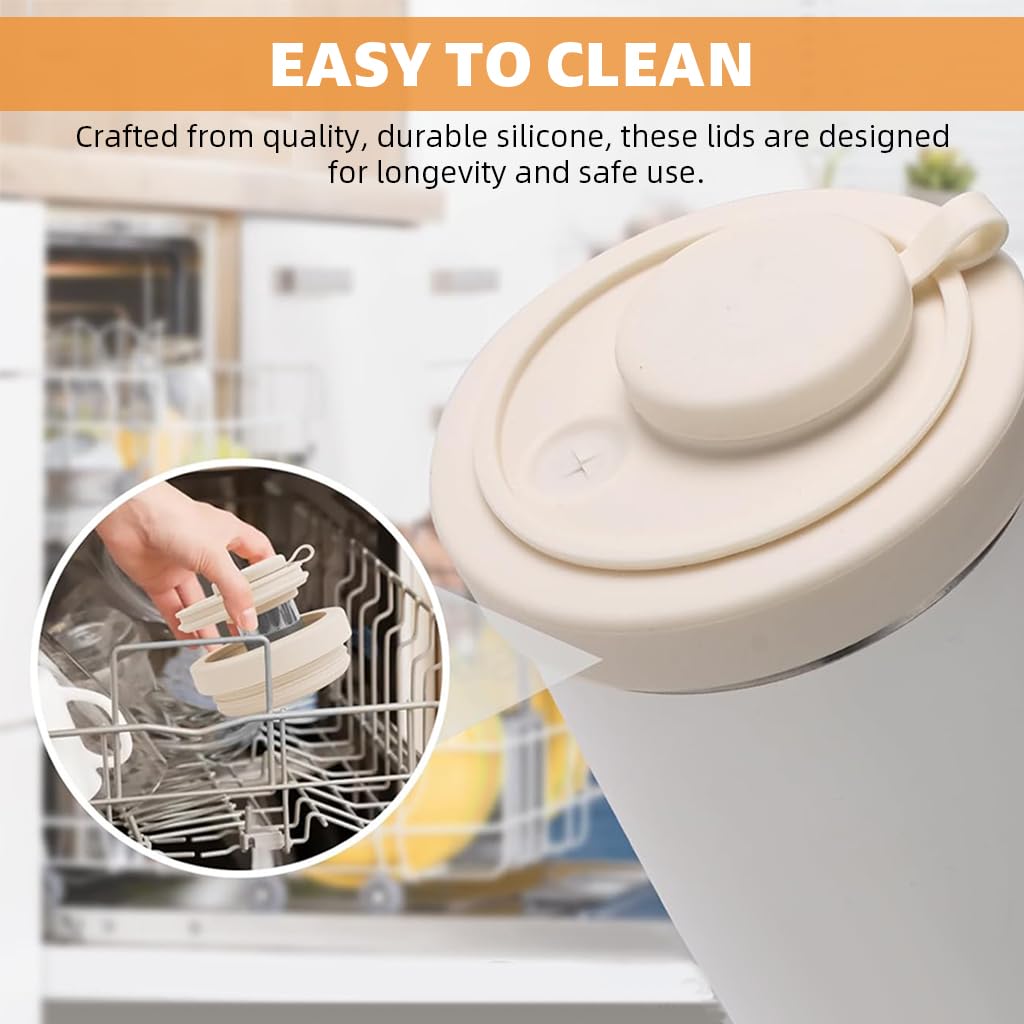 HASTHIP Flip Straw Lid for Stanley Tumbler 40 oz with Leak-Proof Silicone Design | Easy-Clean Dustproof Cover