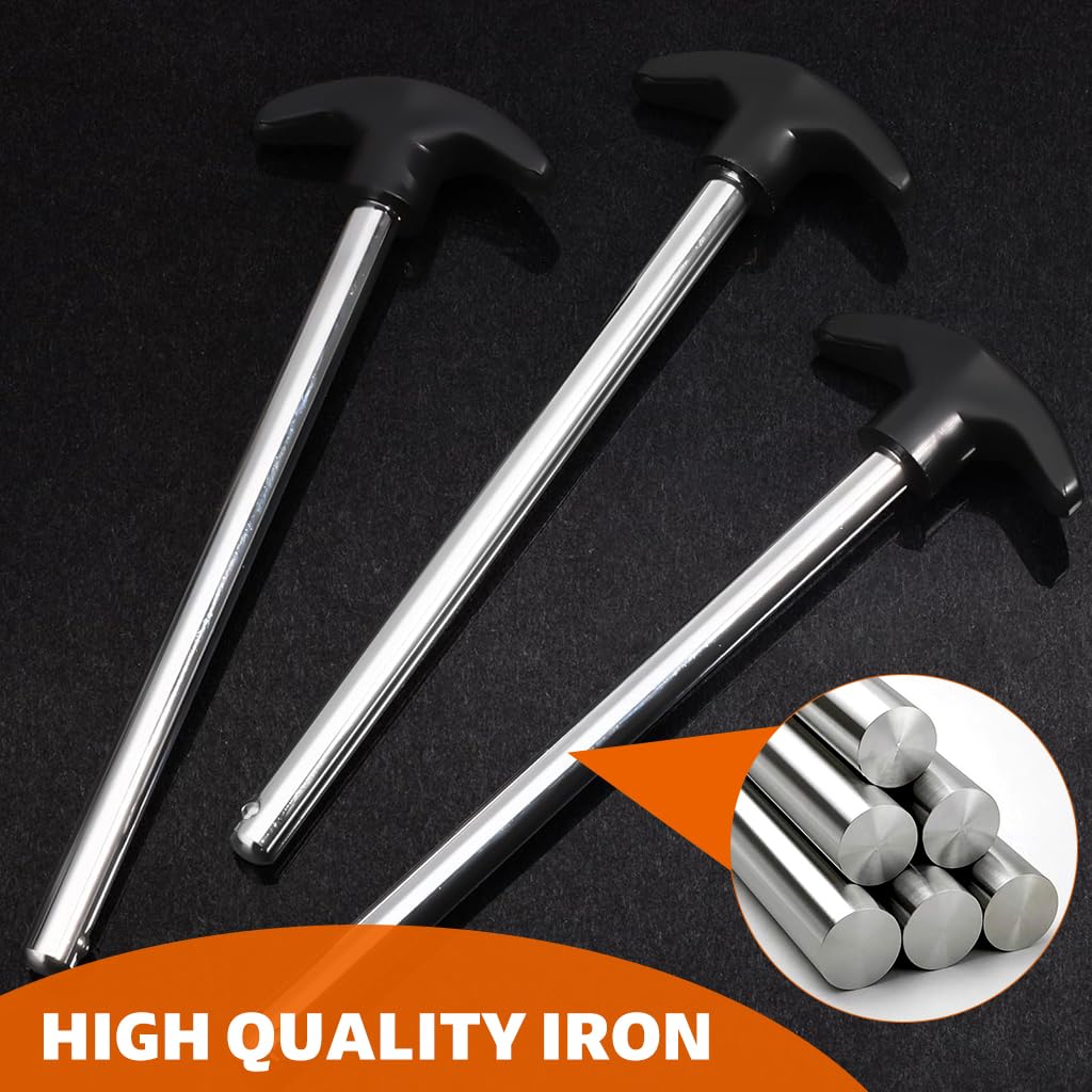 Proberos Weight Stack Selector Pin for Gym Machines featuring 6 in T Handle and 3 8 in Shaft | Hardened Carbon Steel Set of 3