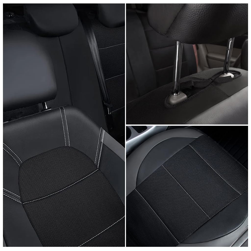 STHIRA Car Seat Covers for Sedans Trucks and SUVs with 9 Piece Set | Featuring Breathable Mesh and Invisible Zipper Design