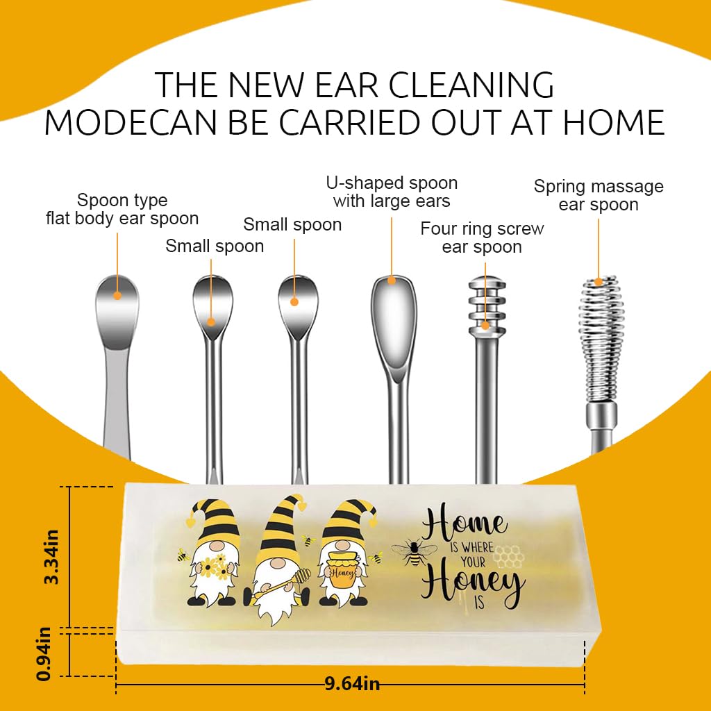 HANNEA Ear Candles Kit for Ear Cleaning with 10 Candles and 6 Stainless Steel Tools | Includes Storage Box