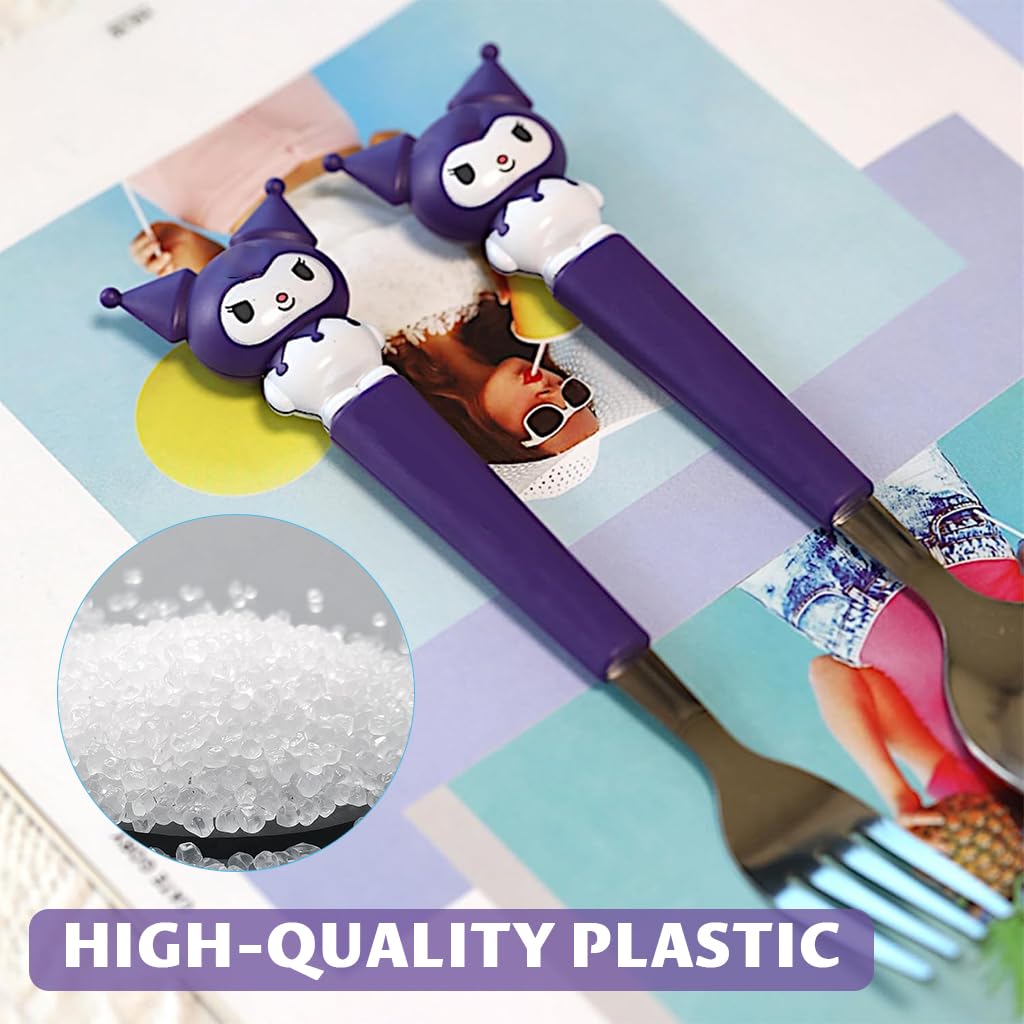 Supvox Cutlery Set for Kids with 7.87 in Utensils featuring Ergonomic Handles and Storage Case