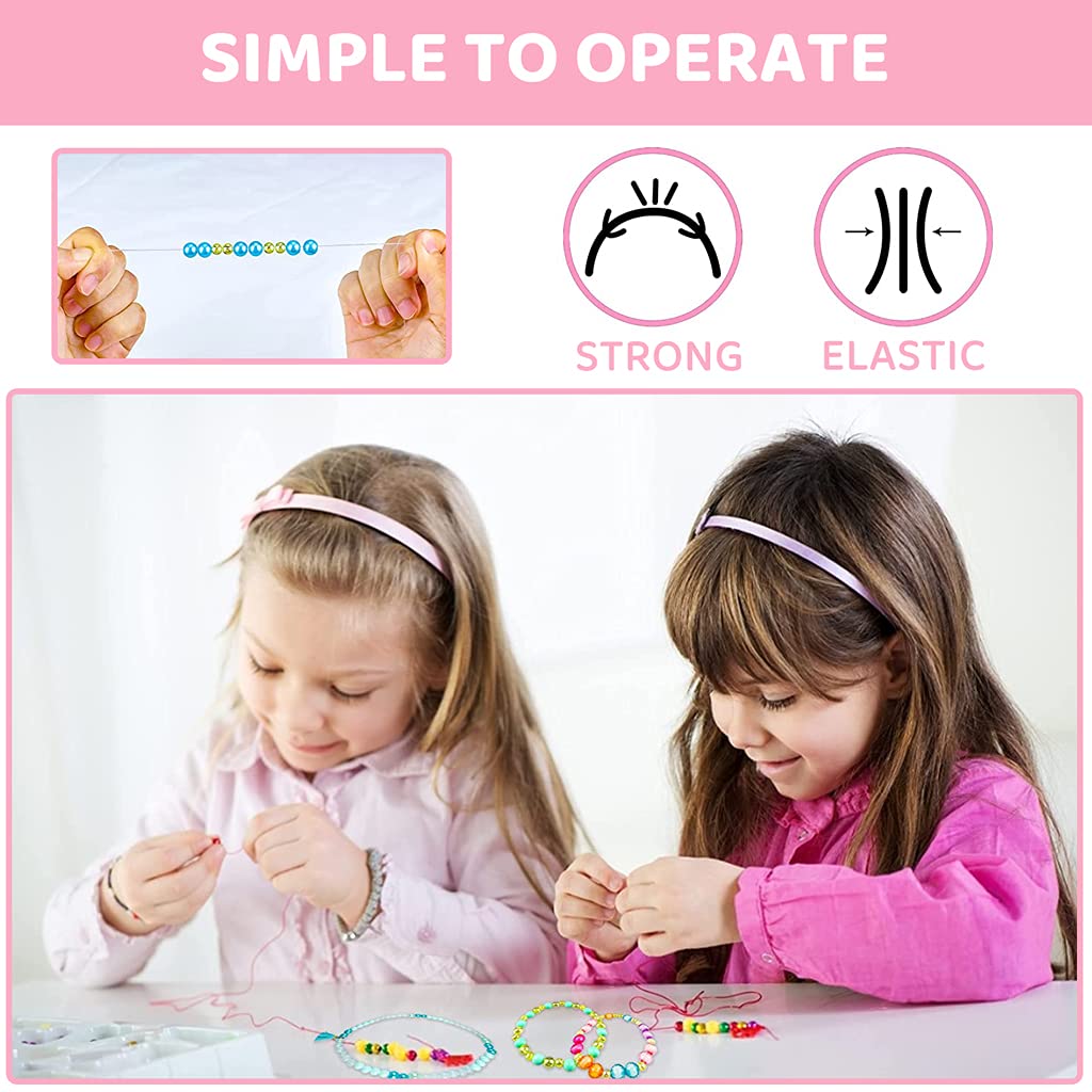 SANNIDHI Jewelry Making Kit for Kids with Colorful Beads and Elastic Cords | Ages 6–12
