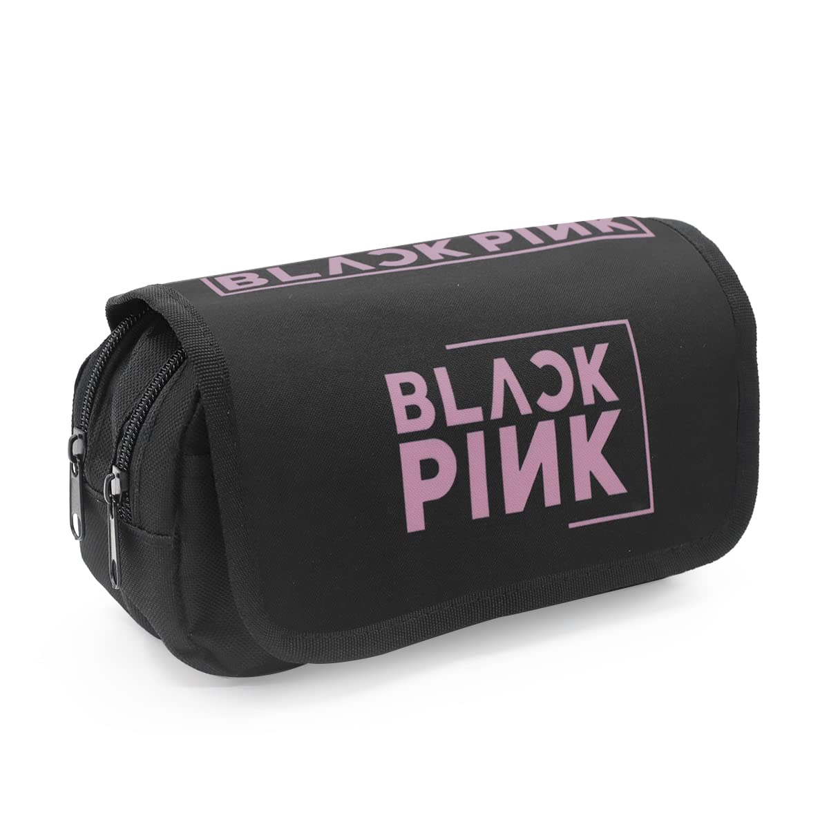 HASTHIP Blackpink Pencil Box Pencil Case Large Capacity Cosmetic Bag Organizer Pouch for Blackpink Lover Fans, Double Zippers Stationary Bag for School Girls Boys & Adult Gift