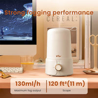 Bear® Humidifier for Room Moisture 1L Aromatic Diffuser Essential Oil Allow 28dB Silent Humidifier for Plants Household Top Filling Ultrasonic Cool Mist Desktop Humidifier with Stepless Mist Adjust