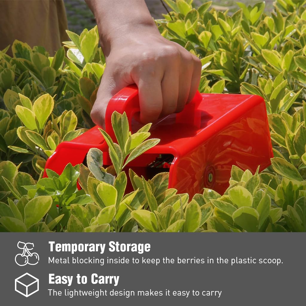 Supvox Berry Picking Tool for Blueberry and Raspberry Harvesting with Metallic Comb Handle | Easy Orchard Fruit Picker