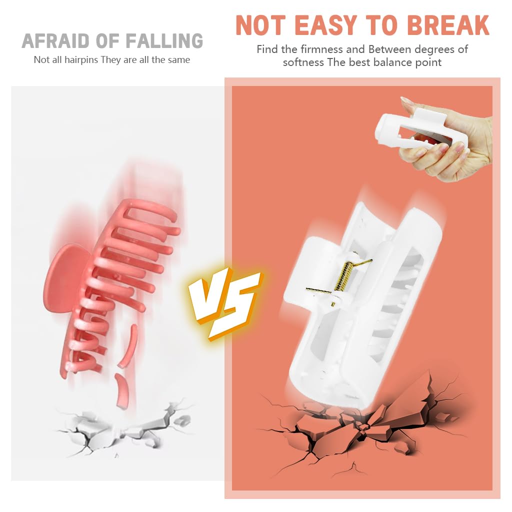 SANNIDHI Claw Clips for Women featuring 4.2 in Flexible Silicone Grip | 2 Pcs Set