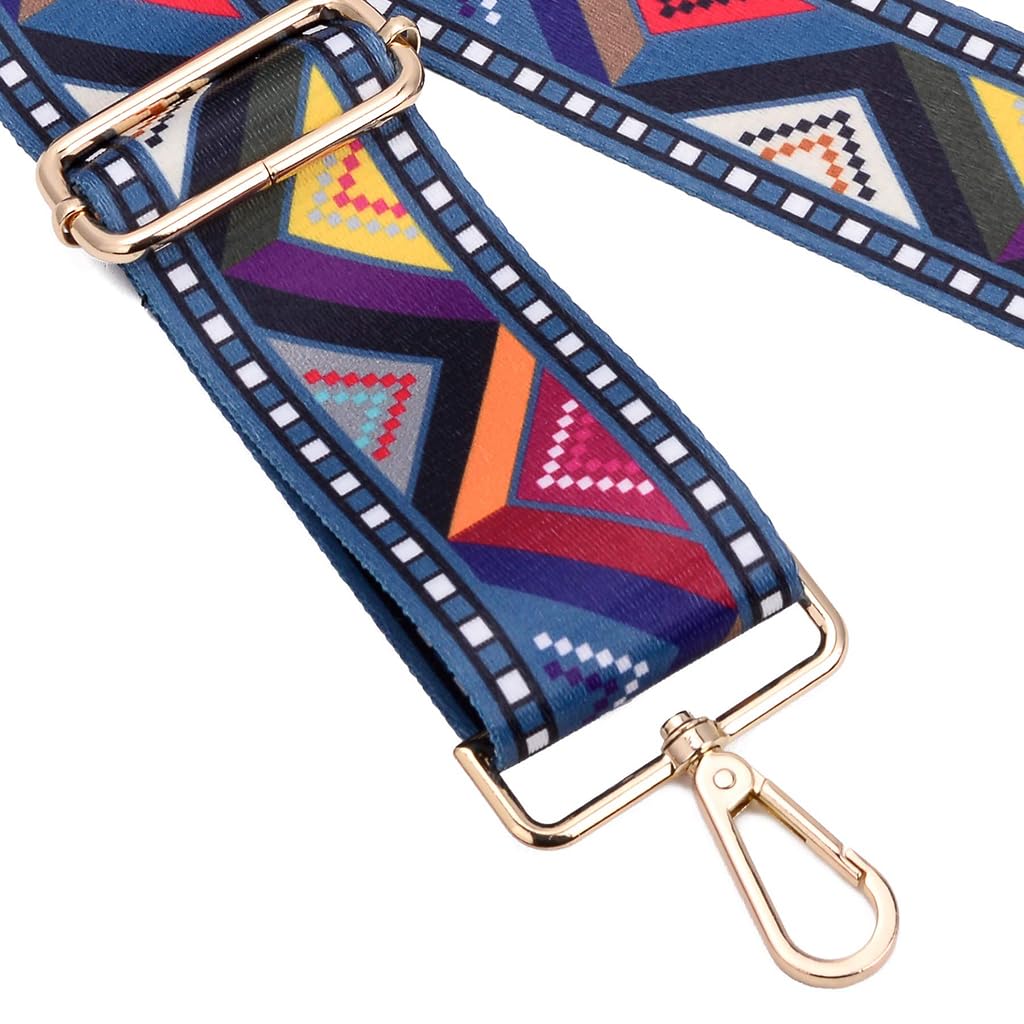 Zibuyu Adjustable Crossbody Bag Strap for Handbags and Messenger Bags with Wide Canvas Design | Metal Hardware and Multicolor Style for Men and Women