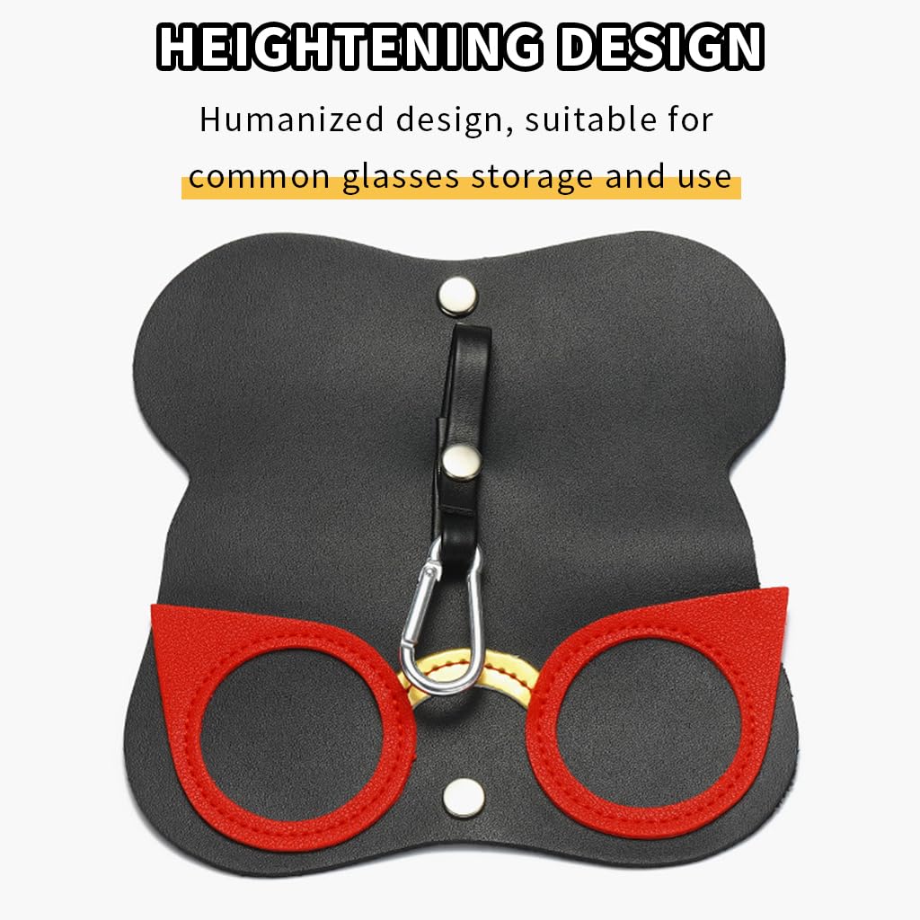 PALAY Sunglasses Case for Travel with Snap Button Closure and PU Leather Protection | Black