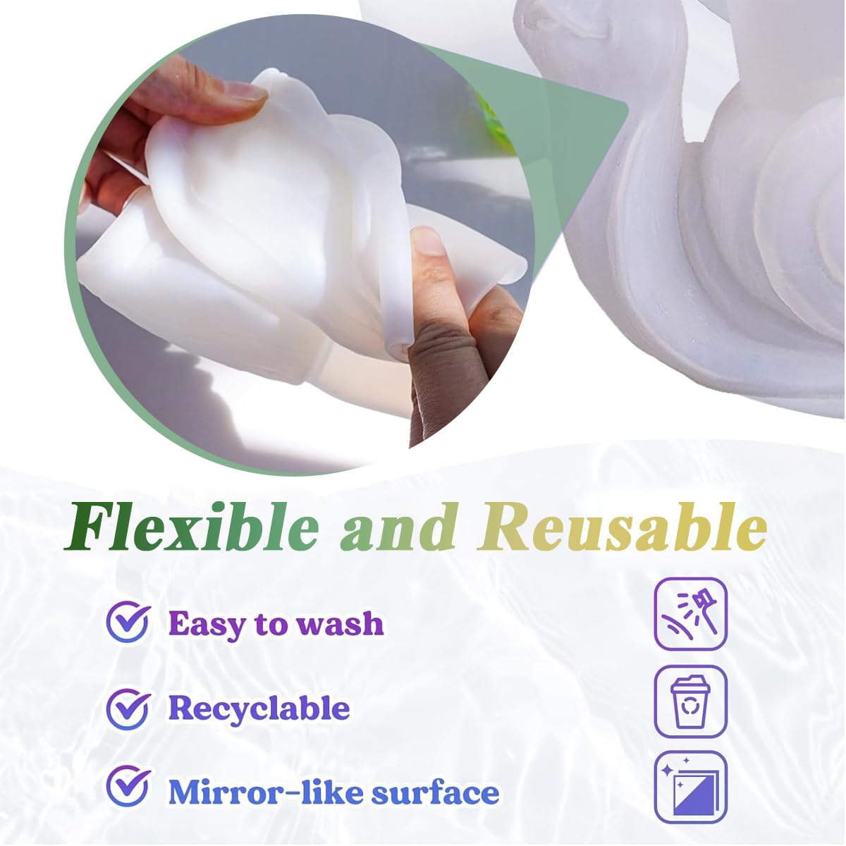 HASTHIP Snail Silicone Molds for Epoxy Resin with Hollow Shell Design for DIY Crafts | Desk and Home Decoration