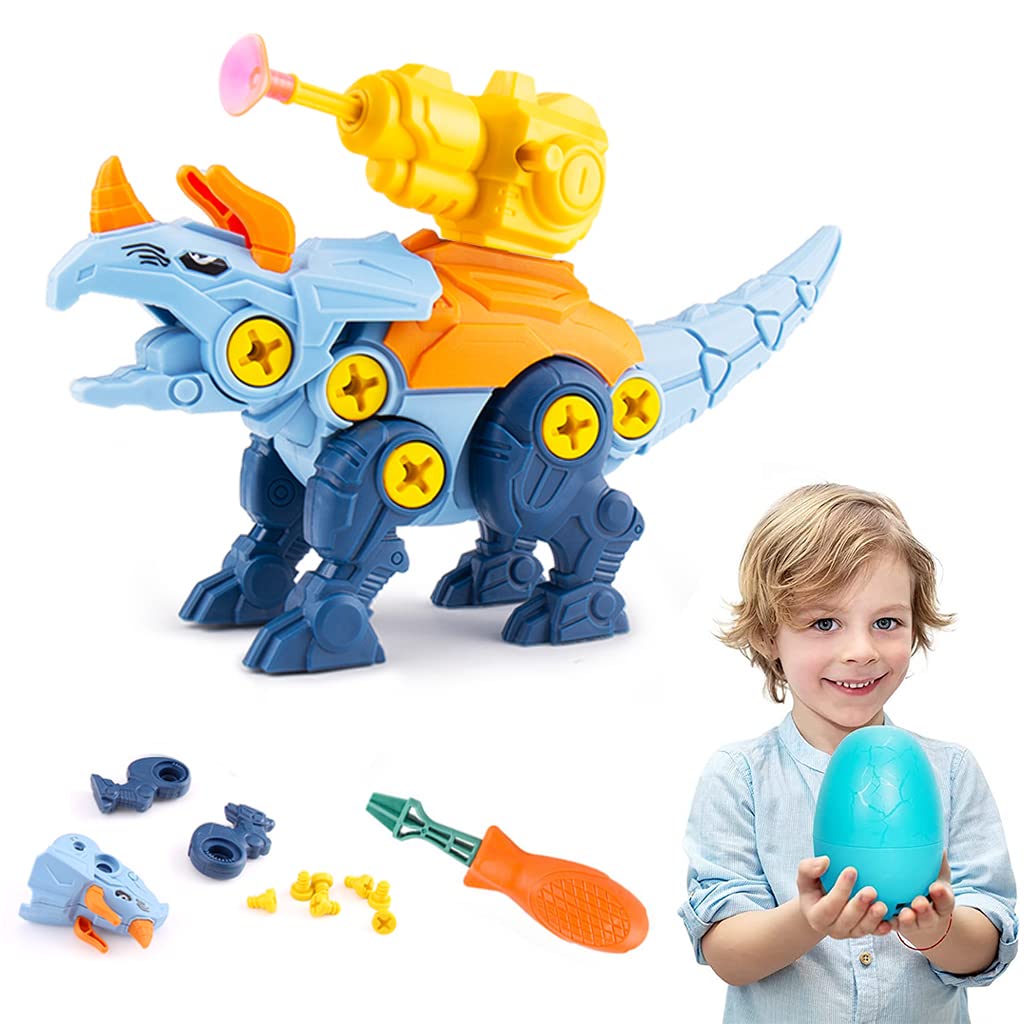 PATPAT Dinosaur Toy for Kids STEM Building with Screwdriver and Egg Case | Safe ABS Gift