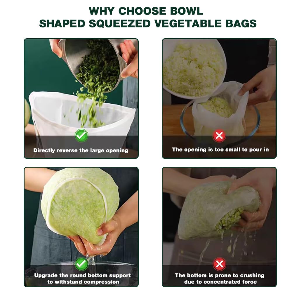 Supvox Drawstring Mesh Bags for Brewing and Nut Milk with 40cm Open Design | Pack of 5