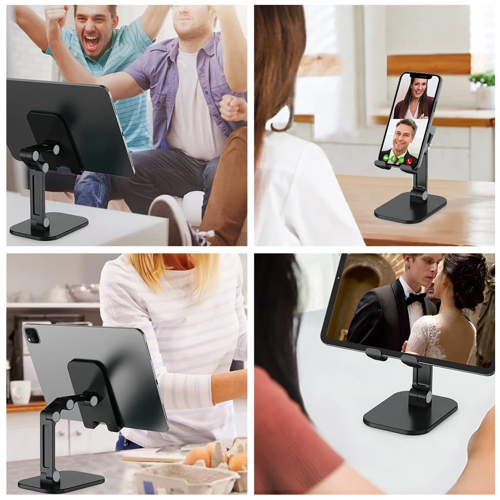 ZORBES Mobile Phone Stand for Desk with 3.74–5.5 in Adjustable Height and 0–235° Foldable Angle | Anti-Slip Base