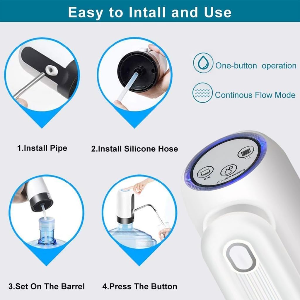 HASTHIP Intelligent Electric Water Dispenser for Home and Office with Dual Pump 2.2L/min Flow | Foldable Nozzle and Blue LED Light