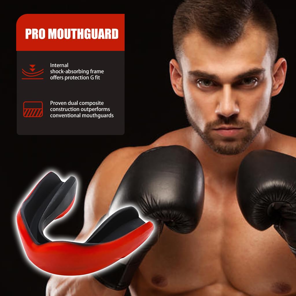 Proberos® Sports Mouth Guard, Mouthguard Teeth Guard High-density Moulded Mouthguard, Professional Sports Mouthguards for Boxing, Football, MMA, and More