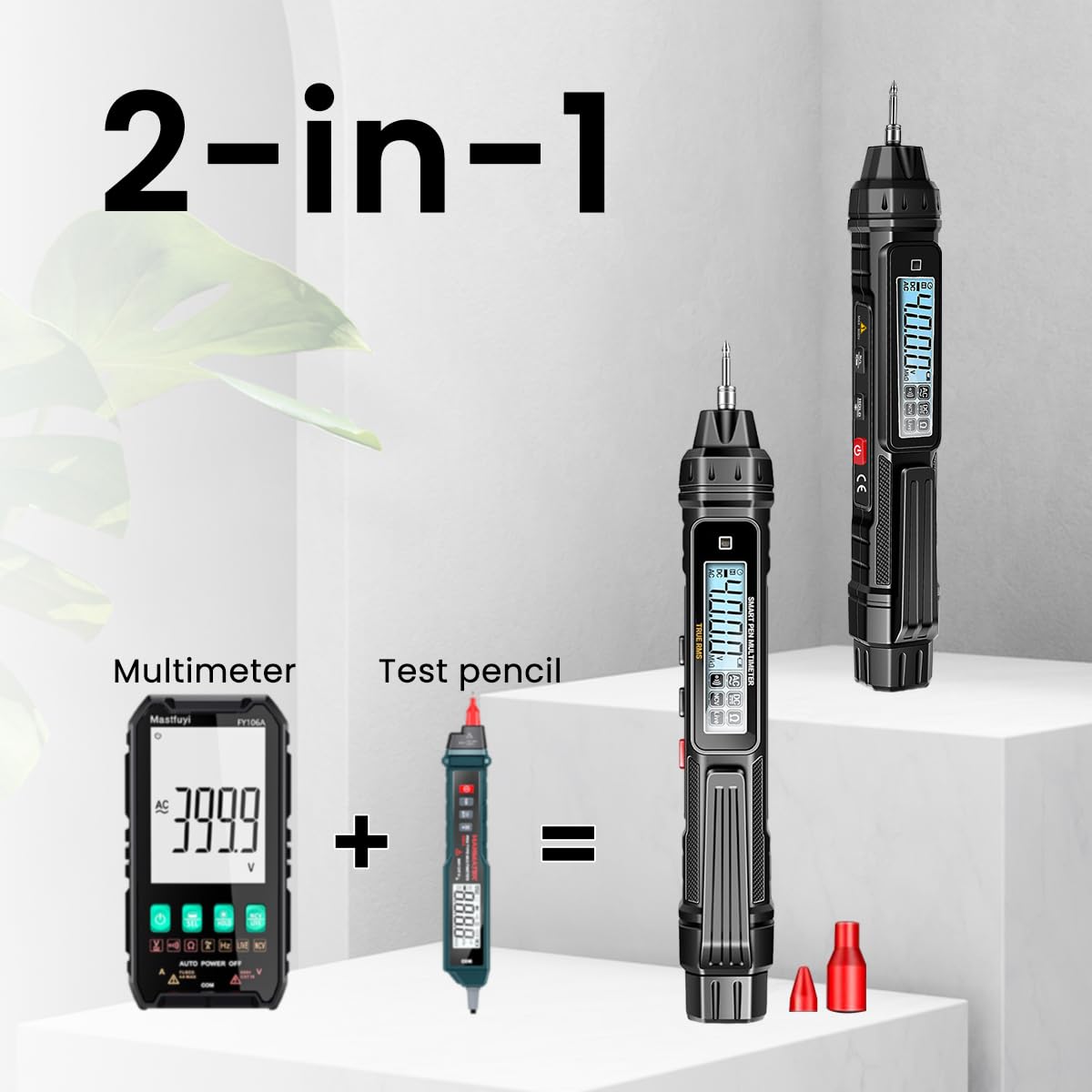 Serplex Digital Multimeter for AC/DC Voltage and Resistance Testing with 4000 Count | Safe Non Contact Detection and Backlit LCD Display