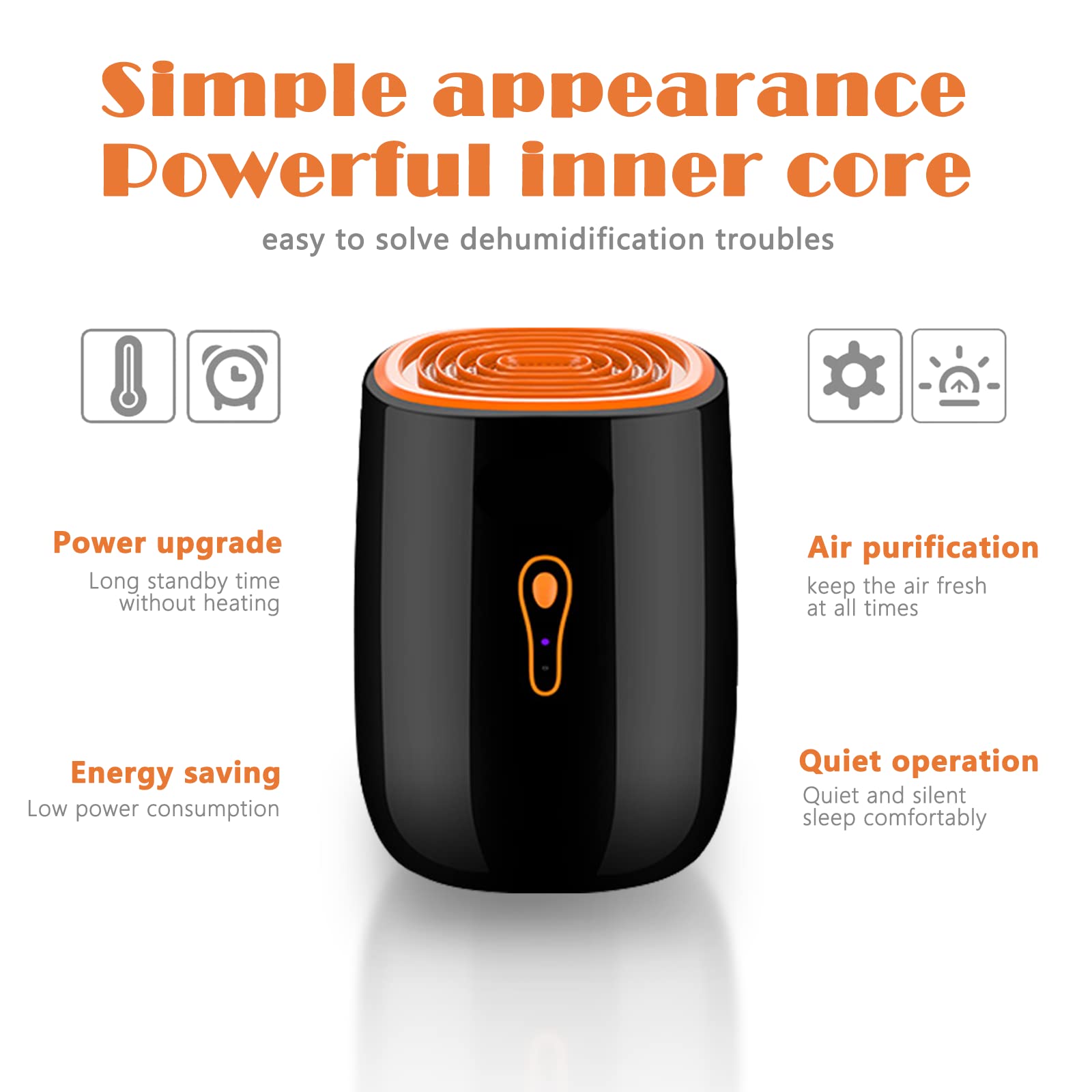 HASTHIP Dehumidifier for Room with 800ml Tank and Auto Shut Off | Quiet Energy Efficient Design