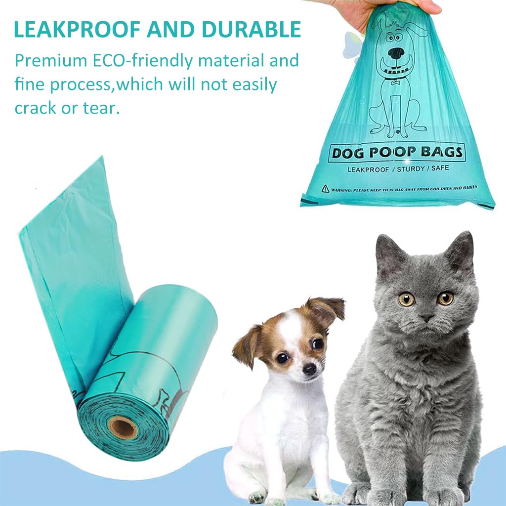 Qpets KadogyPet Dog Poop Bags for Walks with Leakproof Design and 120 Count | 9×13 in Biodegradable HDPE+EPI Material