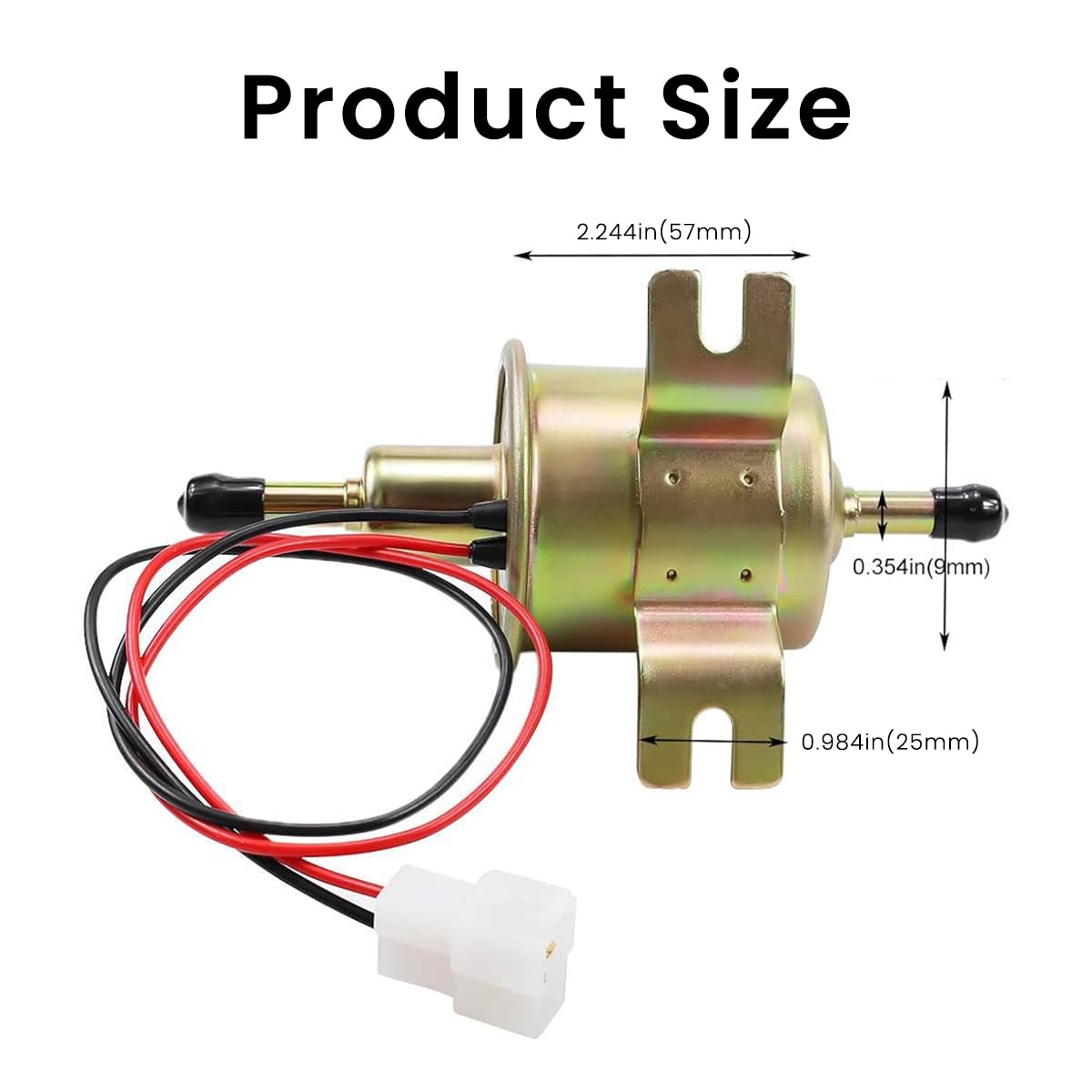 STHIRA Electric Fuel Pump for Lawn Mower and Carburetor featuring Built‑in Check Valve and 2.5–4 psi Output | Compact 12V Inline Design