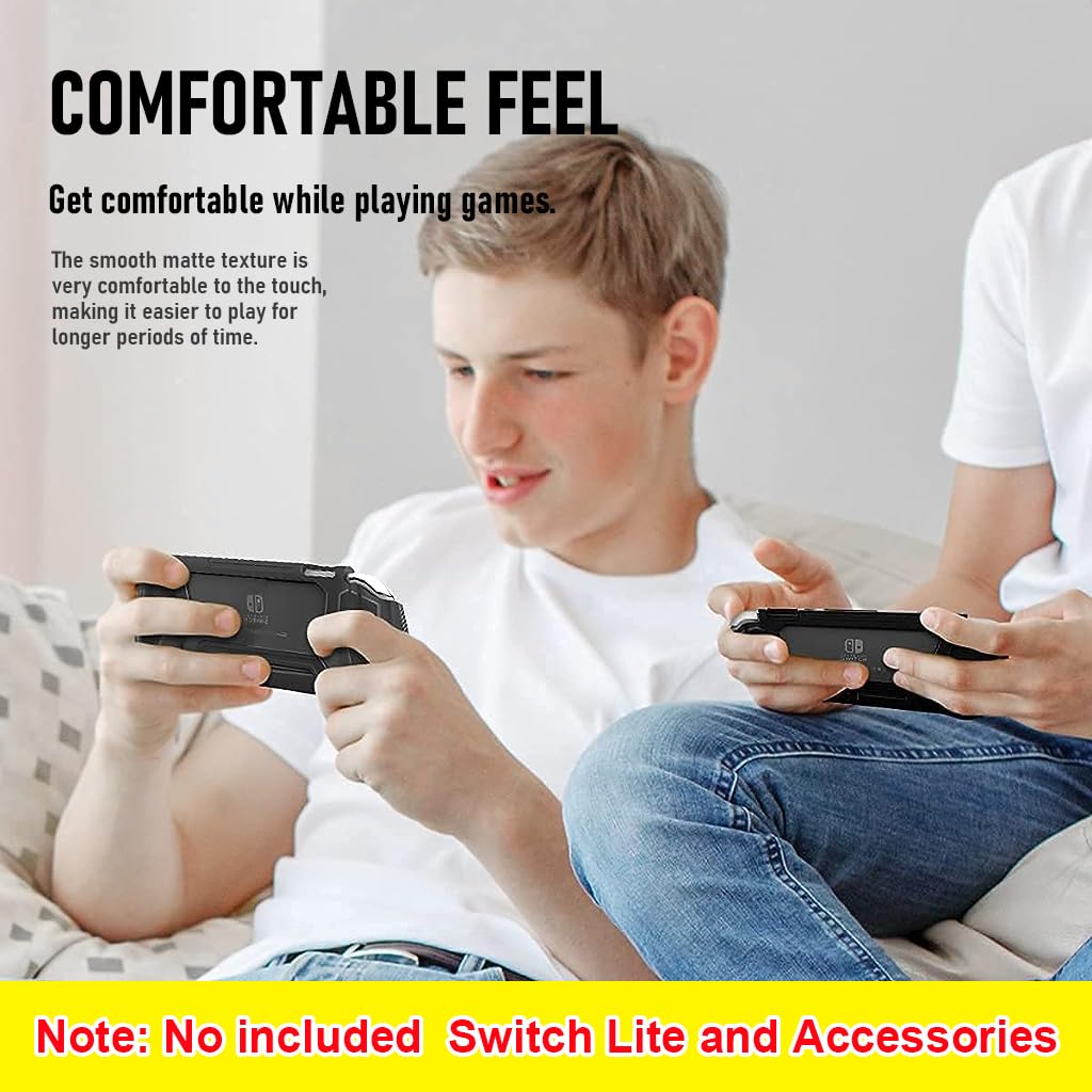 Zeitel 2 in 1 Protective Case for Nintendo Switch Lite with HD Screen Protector and TPU Grip Cover