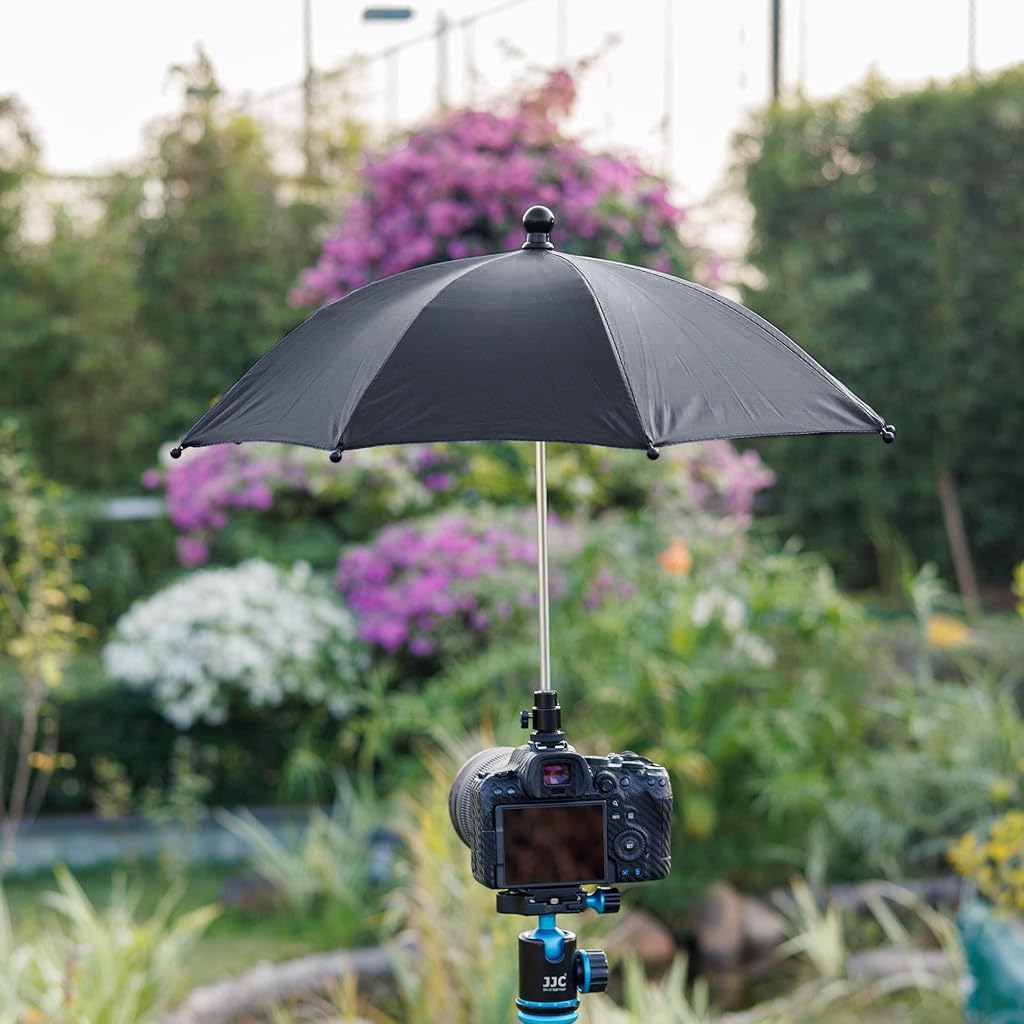 ZORBES Camera Umbrella for Outdoor Shooting with 19.7 in Coverage featuring 360° Swivel Joint | Waterproof Polyester Protection for DSLR & Mirrorless Cameras