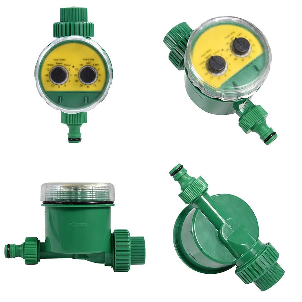 HASTHIP Drip Irrigation Timer for Garden Farm with Universal Faucet connector, Irrigation Water Timer, Easy to Use Automatic Watering System, Waterproof Digital Irrigation Timer System for Lawns