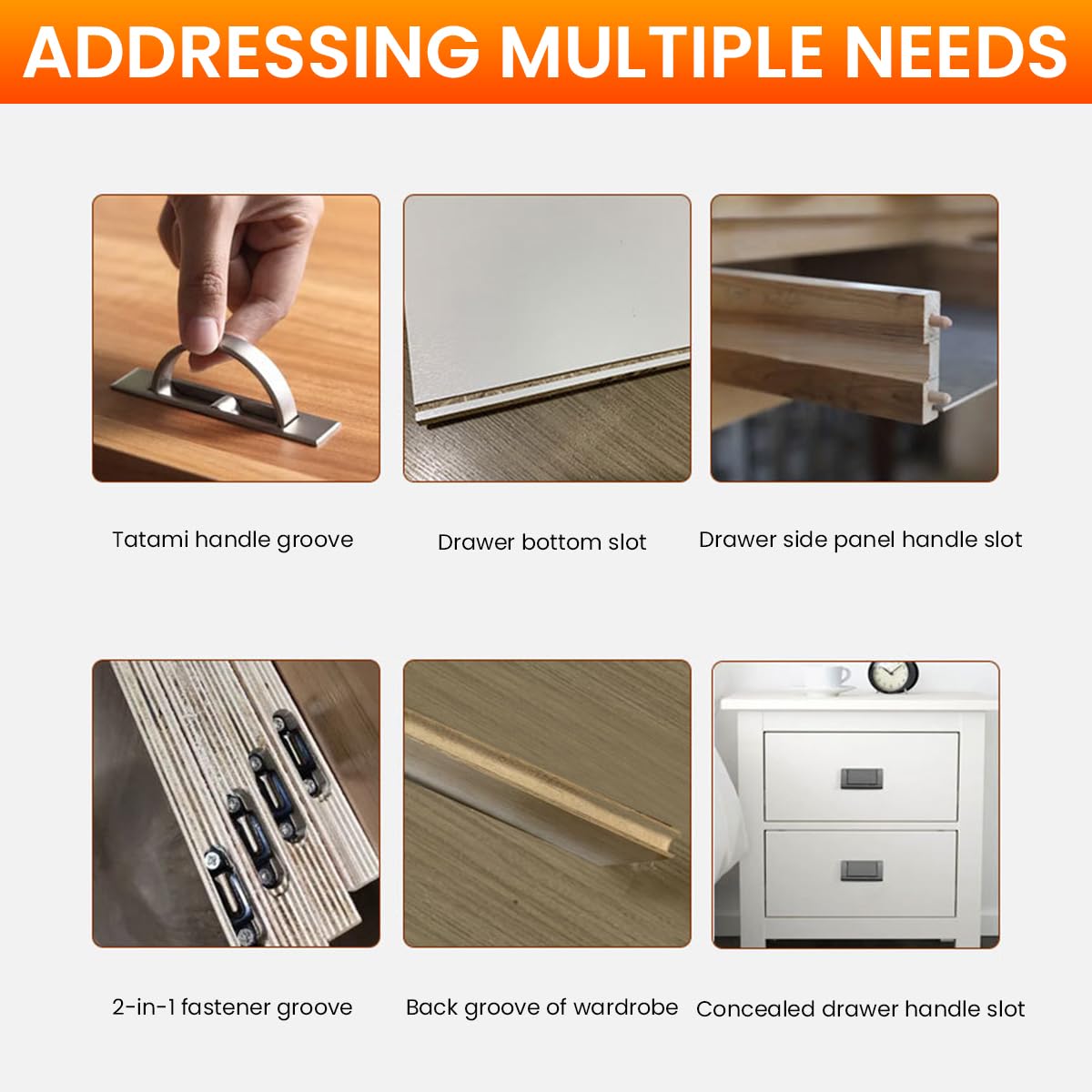 Serplex Woodwork Router Base Tool for Cabinet Furniture with 65mm Guide and 2 in 1 Slotting | Aluminum Alloy Construction