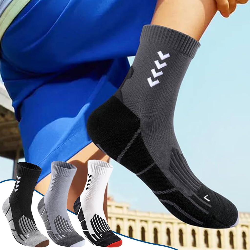 PROBEROS Compression Socks for Running with 15-20 mmHg Support | 9 Pairs for Men