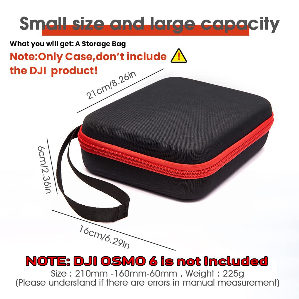 ZORBES Storage Bag for DJI Osmo Mobile 6, Hard Shell Portable Case Phone Stabilizer Carrying Case for DJI OM6-Handheld Smartphone Gimbal Stabilizer and Accessories (Only Case Not Include DJI product)