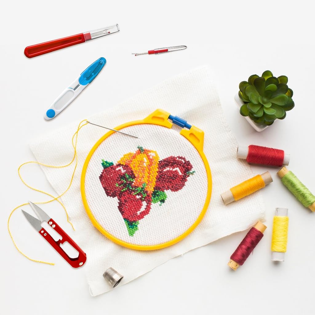 HASTHIP Sewing Seam Rippers Tool Kit 4Pcs for Fabric Repairs with Ergonomic Handles | Includes Thread Scissors