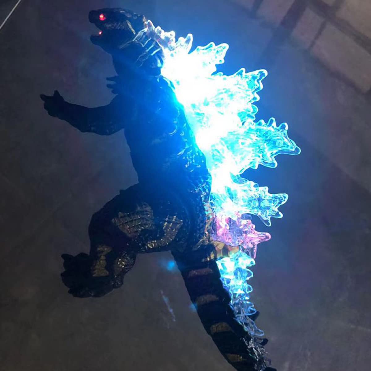 PATPAT Electric Godzilla Toy 14 in Model for Kids with Light Sound and Movable Tail | Vinyl Dinosaur Figure