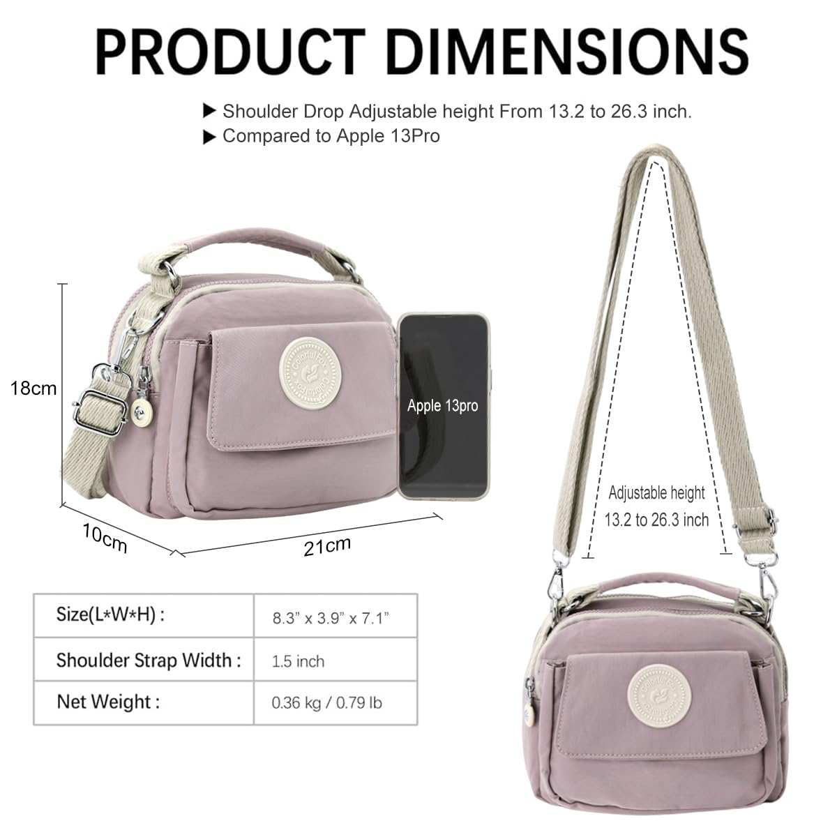 Venzina® Cross Bag For Women Sling Bags Women's Stylish Shoulder Bag Travel Casual Handbag With Inner Padded Pocket