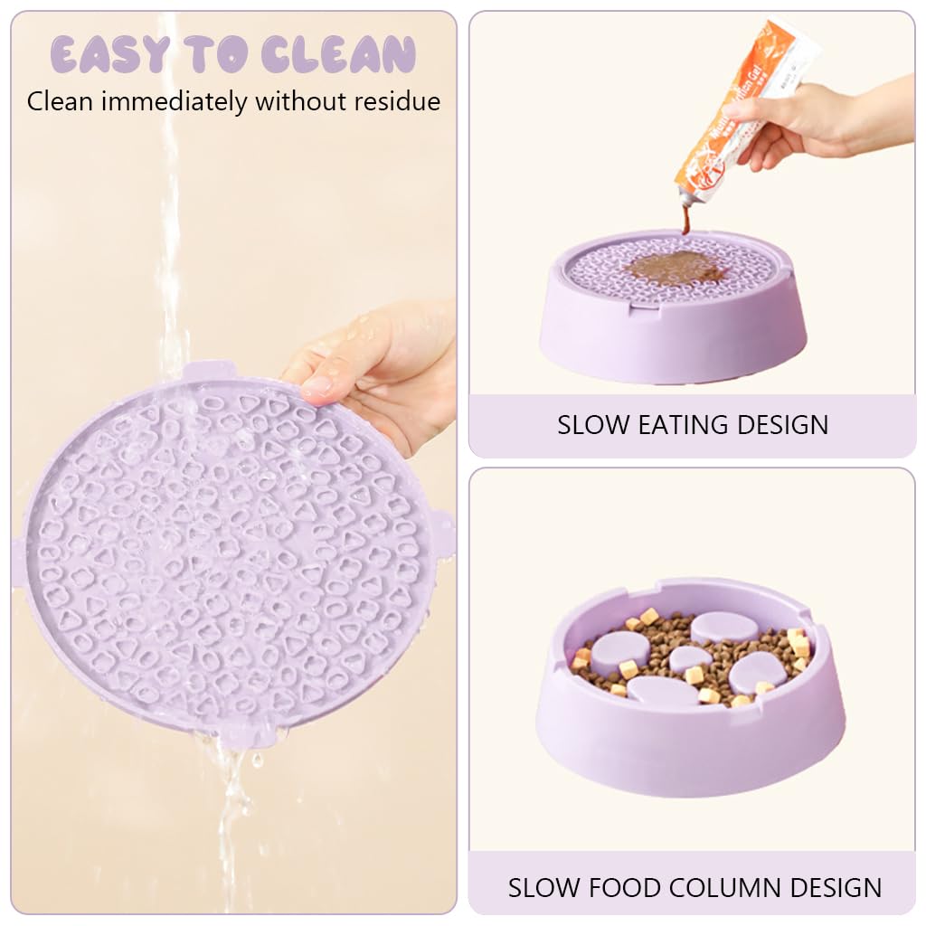 Qpets Dog Slow Feeder for Wet and Dry Food featuring Double Layer Design BPA Free Plastic 22.5x21x6.5cm