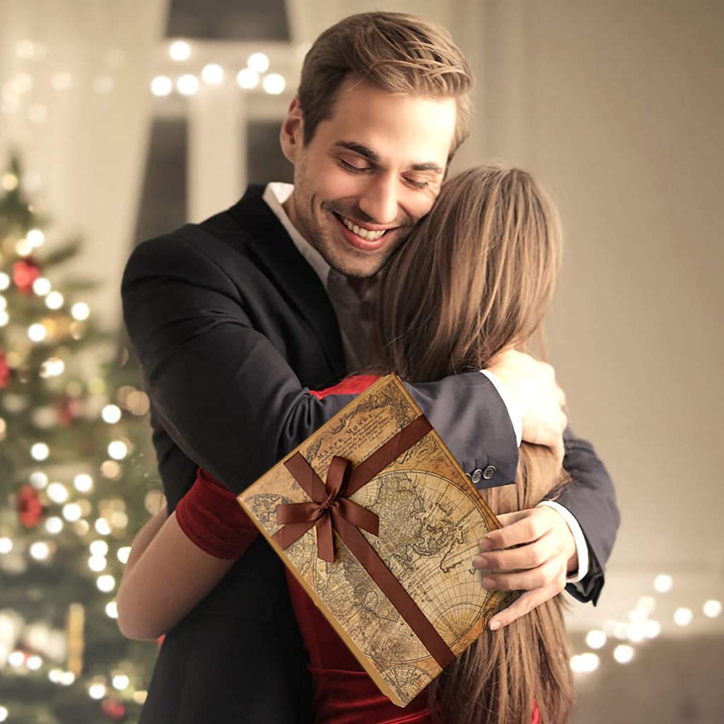 HASTHIP Quill Pen Ink Wax Seal Stamp Gift Set with 5 Nibs and Natural Feather | Blue