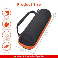 Verilux® Portable Carrying Hard Case Cover for JBL Flip 6, Carry Bag for JBL Flip 6 Anti-Scratch Carry Bag for JBL Flip 6 Bluetooth Speaker Portable Carabiner Hard Shell Case with Adjustable Strap & Carabiner