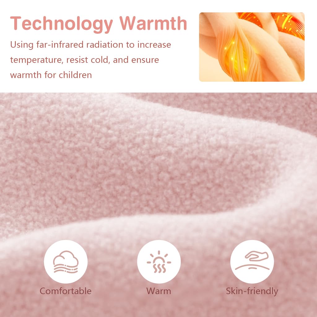 SANNIDHI Kids Sleeveless Jacket for Fall and Winter with Full Zip and Pockets | 130 cm Pink Fleece Vest