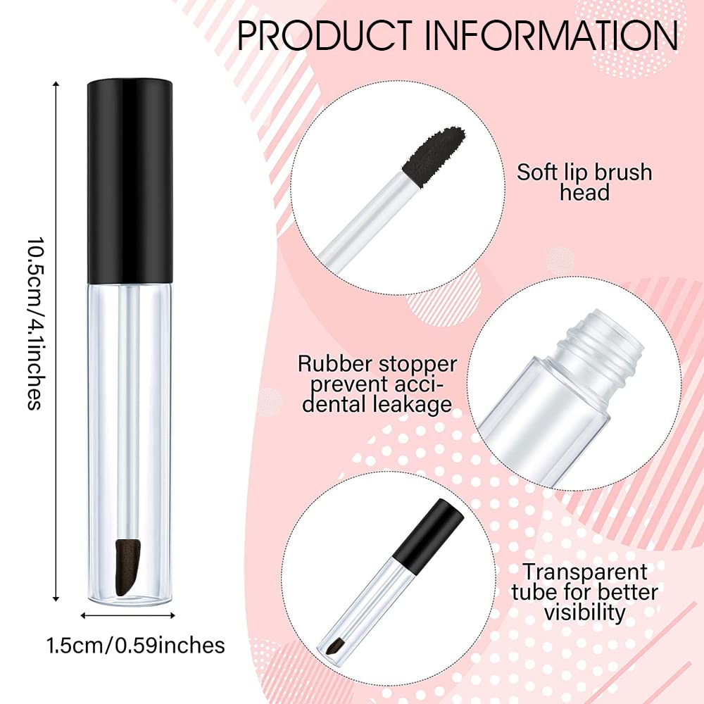 MAYCREATE Mascara Tube Wand Container for Castor Oil with Spiral Brush and Funnels | 10ml Travel Set