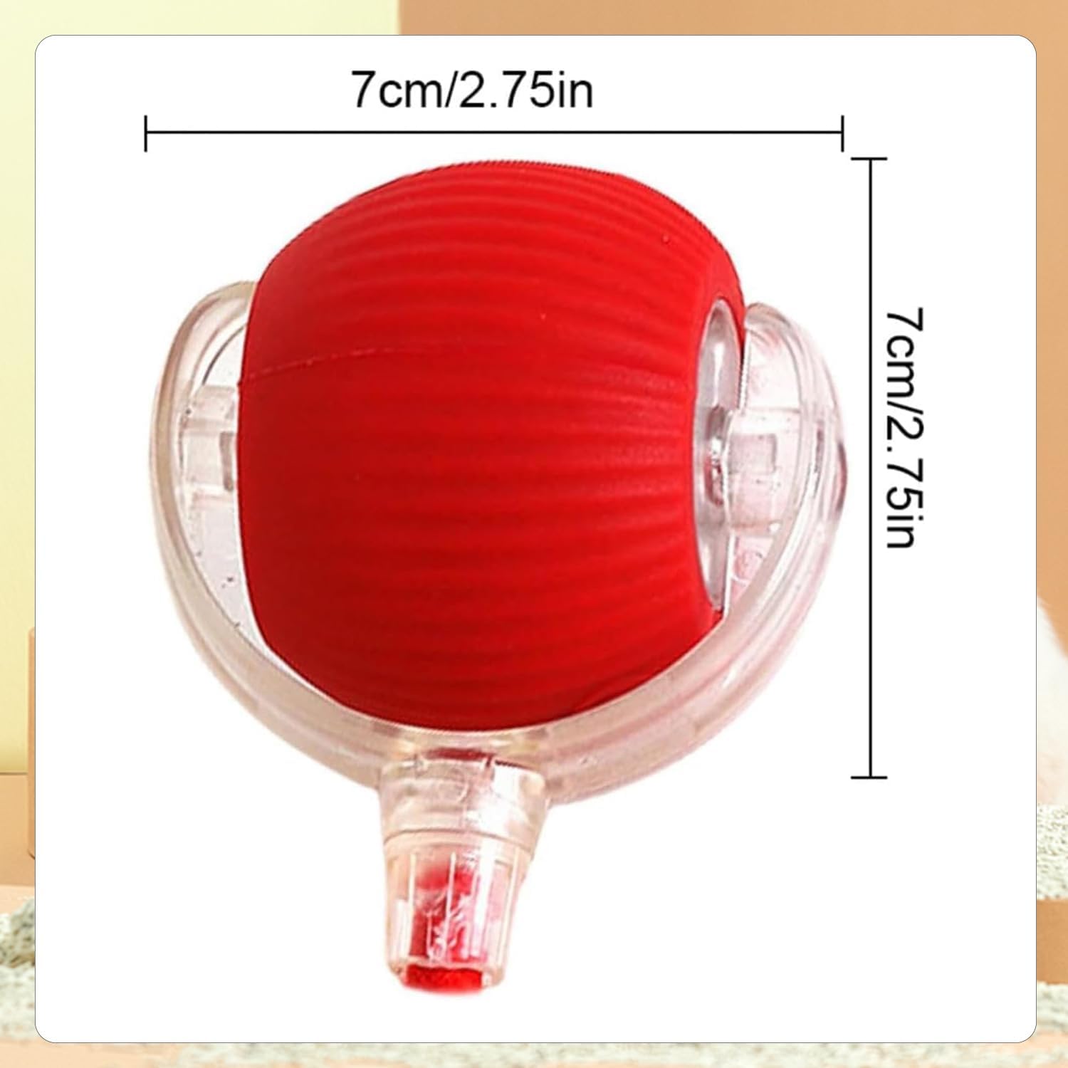 ZIBUYU Rolling Ball Interactive Cat Toy for Dogs and Cats with Tail Rope and USB Rechargeable Play | Smart Multi Speed Silicone Ball for Active Pets