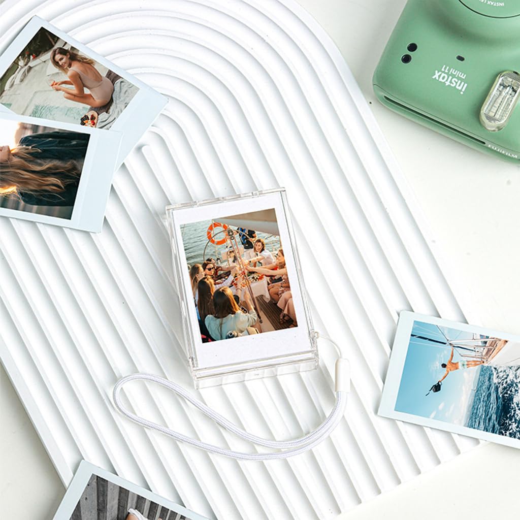 ZORBES Instant Photo Storage Box for 3 Inch Prints with Lanyard featuring Clear PC Display Case