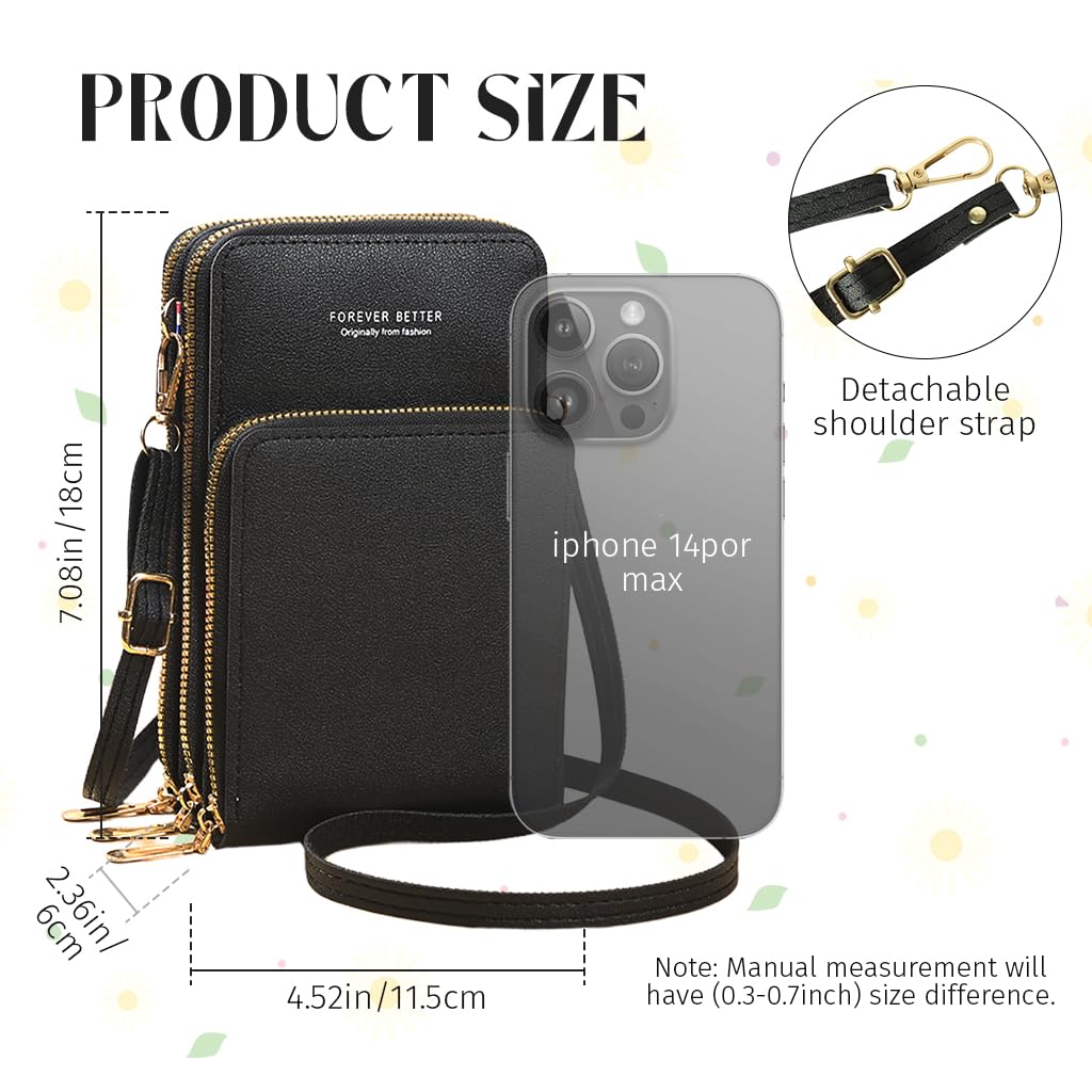 ZIBUYU Small Crossbody Cell Phone Bag for Women with Compact Design and Secure Storage