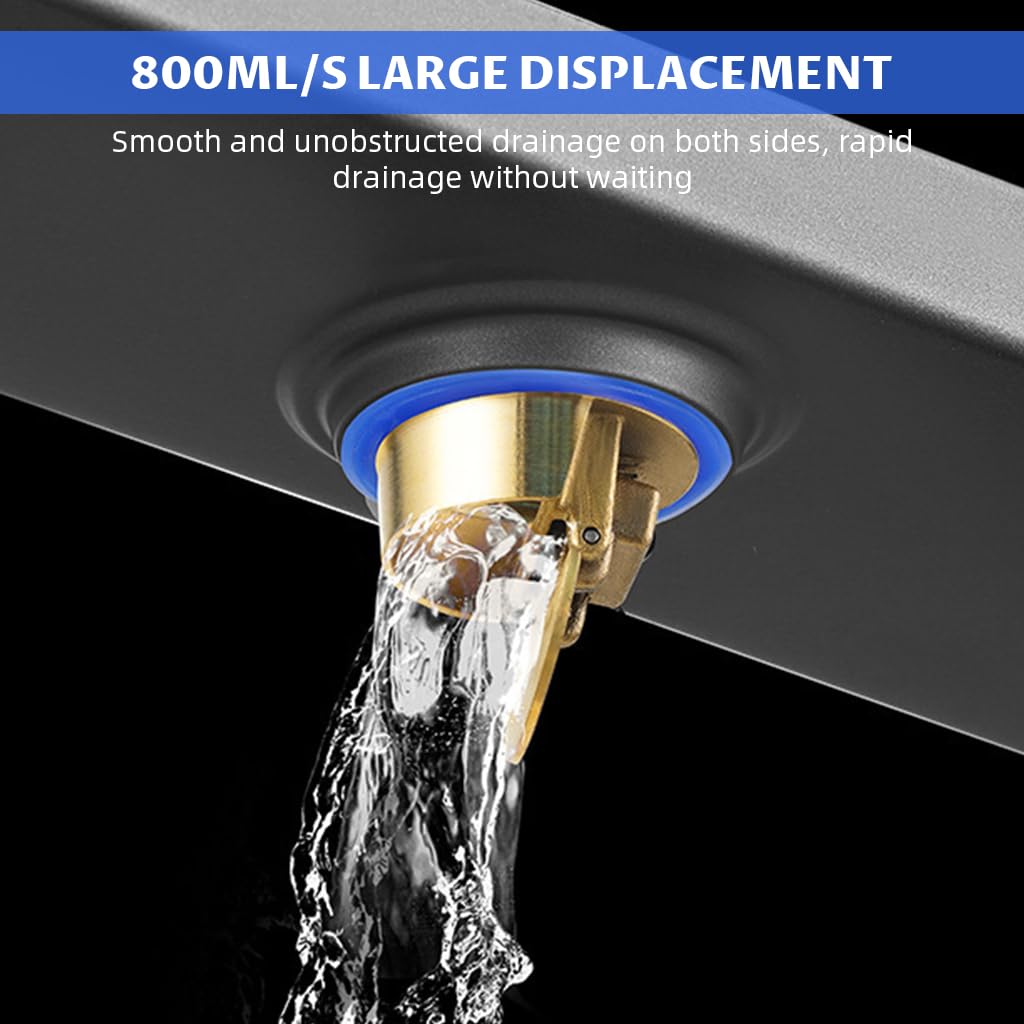 HASTHIP Bathroom Linear Shower Drain 30×8 cm for Modern Showers with Anti Odor System | Stainless Steel Flush Mounted Design