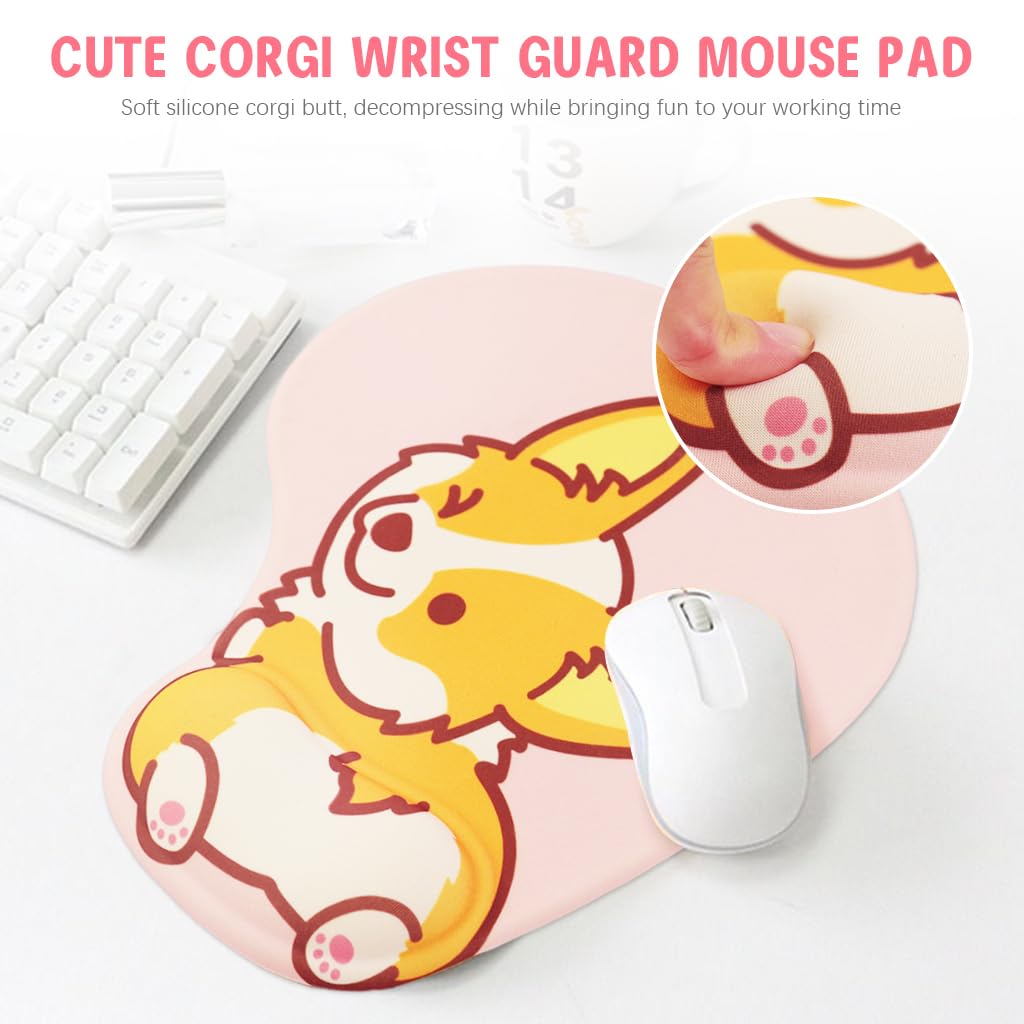 ZORBES Mouse Pad with Wrist Rest for Office and Gaming featuring Ergonomic Gel Base