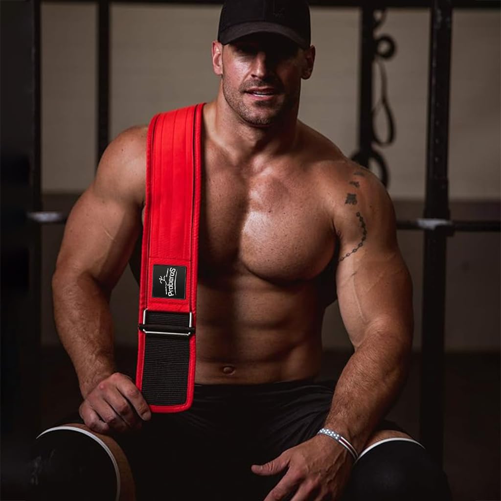 Proberos Weight Lifting Belt for Men and Women with Hook and Loop Closure | 10cm Wide Adjustable Nylon Support