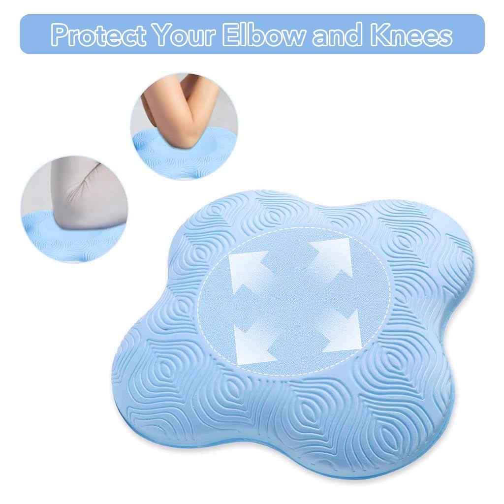 ZIBUYU Knee Pads for Yoga with Anti Slip TPE Cushion 20 x 20cm | Support for Knees and Elbows