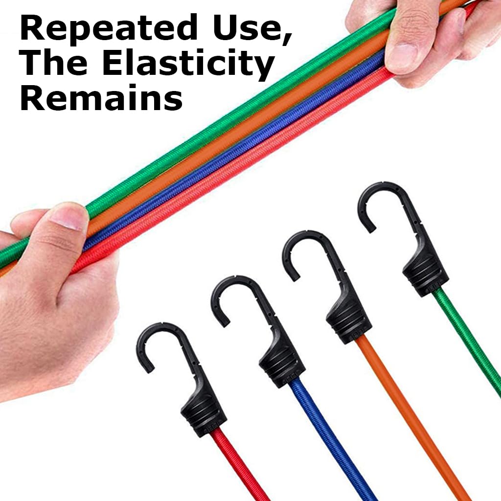 STHIRA Bungee Cord Set for Bike Luggage with Dual Hooks and 29Pcs Assorted Ropes | Travel & Camping