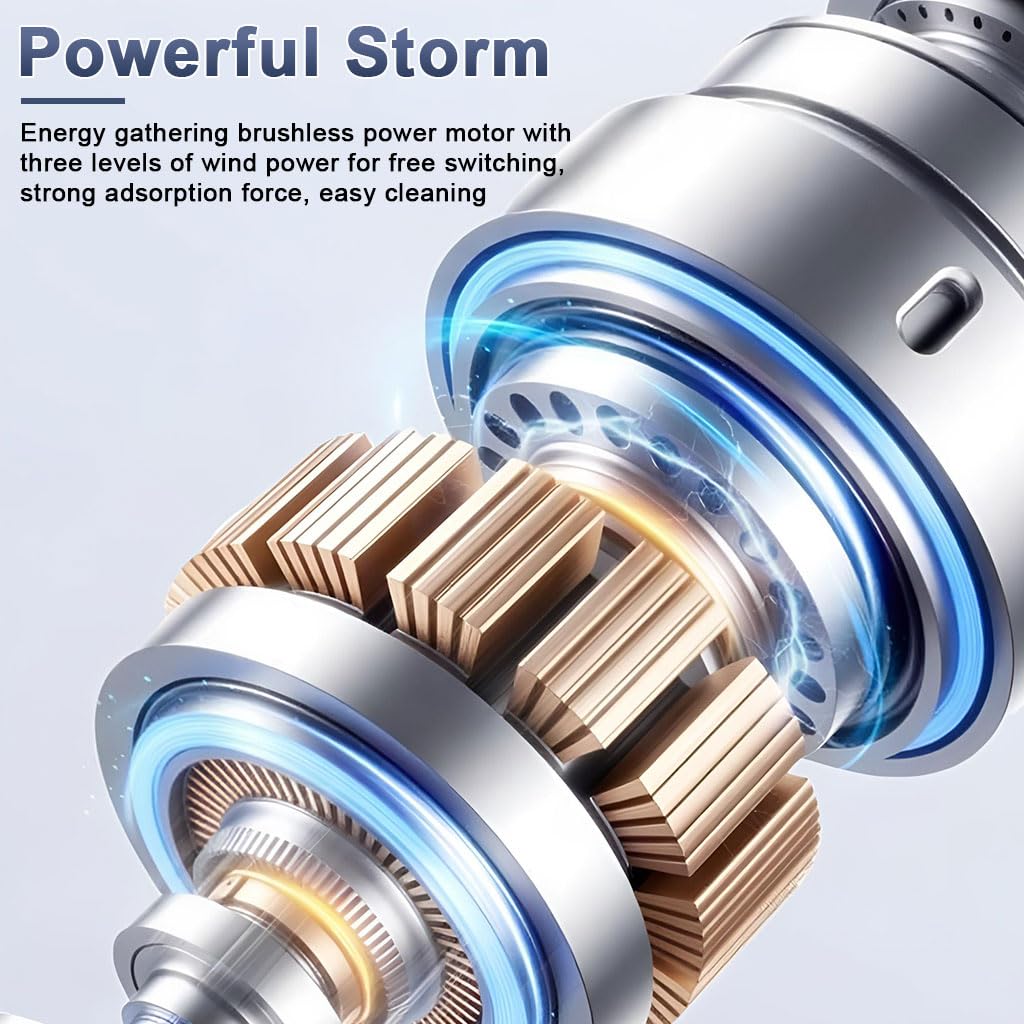 STHIRA Wireless Car Vacuum Cleaner for Car and Home with 16000Pa Suction and LCD Display | 6000mAh Battery