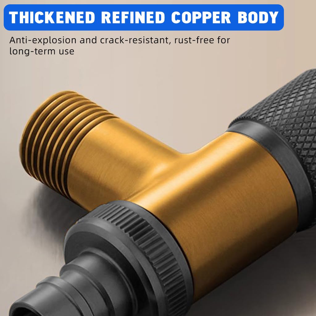 HASTHIP Washing Machine Faucets for Outdoor Garden Use with Solid Brass Wall Mount Tap | Grey